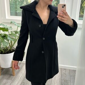 Zara Black Coat Size S Without belt